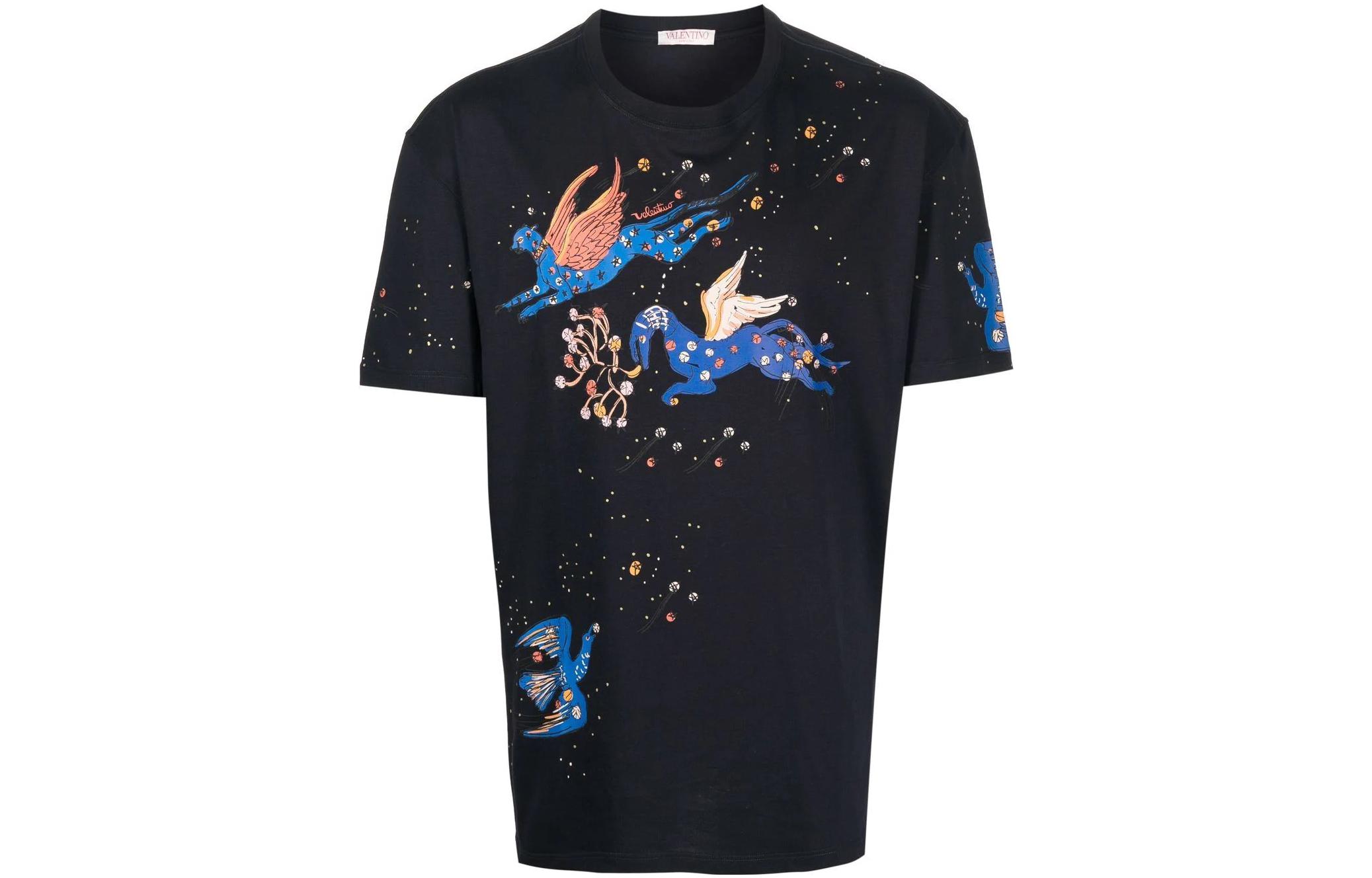 Мужская футболка Valentino T (черная)