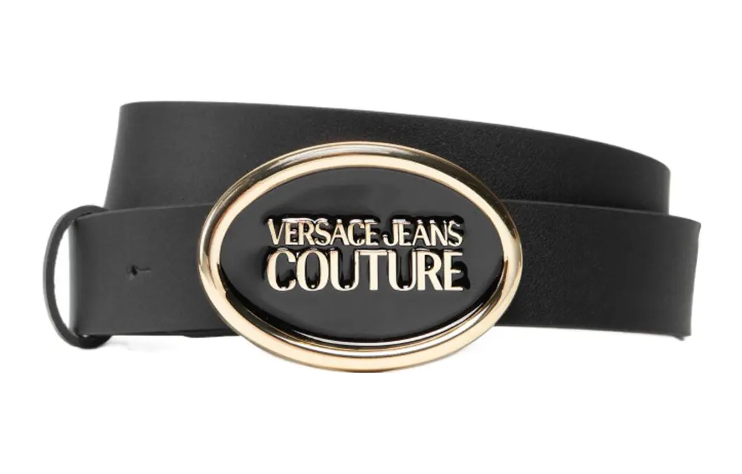 VERSACE JEANS COUTURE Fashion Trend Leather Belts Unisex Width 3.5cm