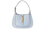 GUCCI Jackie 1961 Python Skin Crescent Shoulder Bag Shoulder Bag Small Women's Sky Blue