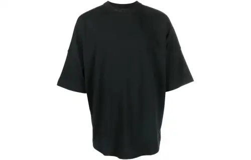 PALM ANGELS Oversized Mock Neck Glitter Logo T Shirt