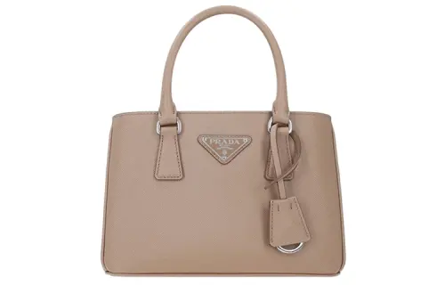 PRADA Saffiano Leather One Shoulder Handbag Women's Khaki