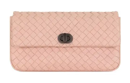 Bottega Veneta Cow Leather Clutch Women's Pink