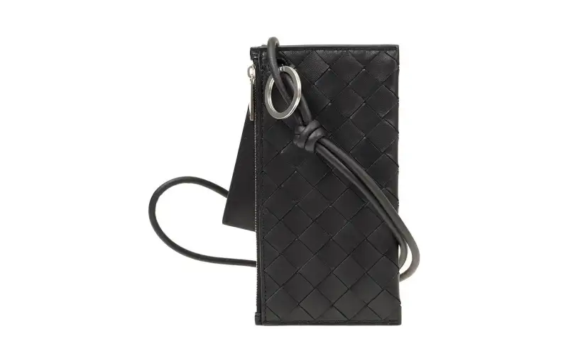 Bottega Veneta Double Pouch Crossbody Black