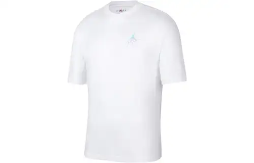 Jordan 85 T Shirts Men's White Crew Neck Moderate Straight Fit