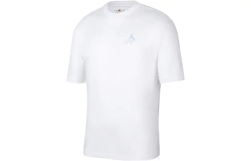 Jordan 85 T Shirts Men's White Crew Neck Moderate Straight Fit