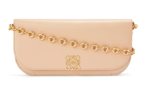 LOEWE Goya Cow Leather Shoulder Bag, Handheld Shoulder Bag Women's Flesh