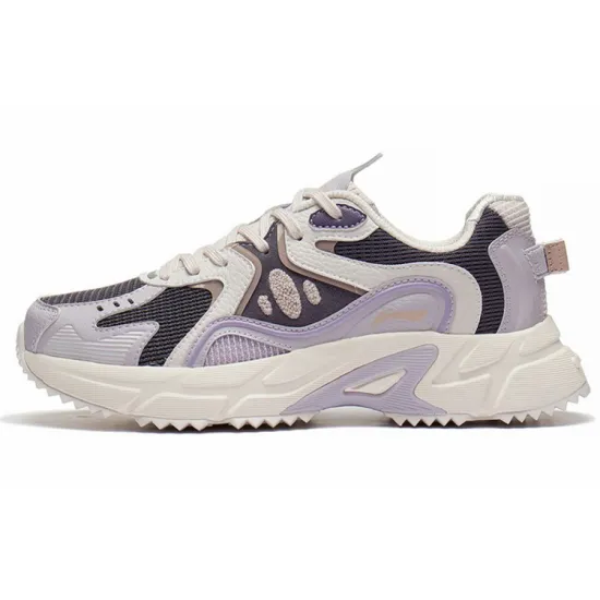 LINING Running Shoes Women's Low-Top Soft Gray Purple/Deep Purple Gray