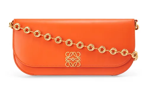 LOEWE Goya Cow Leather Shoulder Bag, Handbag, Shoulder Bag Women's Orange