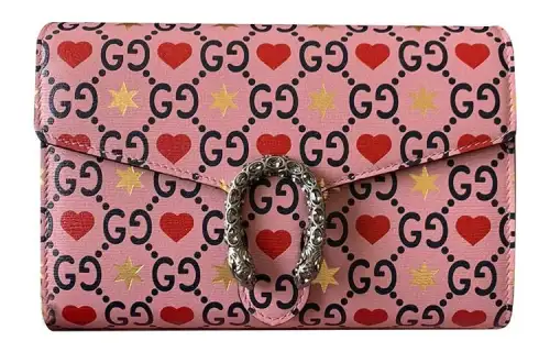 GUCCI Dionysus Leather Shoulder Bag, Crossbody Bag Mini Women's Pink