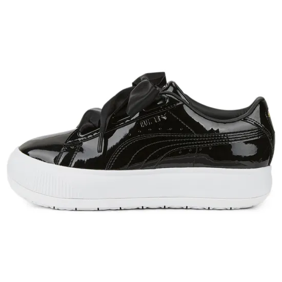 PUMA Suede Skateboarding Shoes Women's Low-top Black/white
