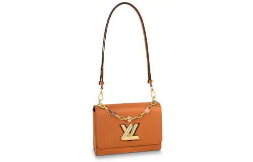 LOUIS VUITTON Twist Epi Grain Leather Shoulder Bag, Crossbody Bag Women's Orange