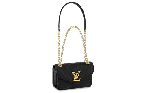 LOUIS VUITTON New Wave Cow Leather Portable Crossbody Bag, Shoulder Bag Women's Black