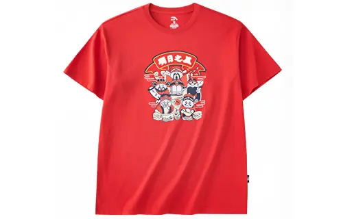 ANTA Life Collection T Shirts Unisex Red Crew Neck Moderate Straight Fit