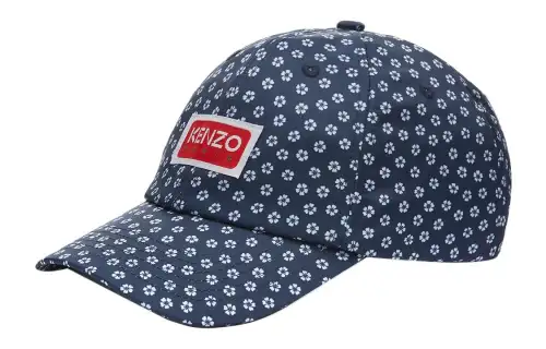 KENZO Cotton Baseball Caps Unisex Marine Blue