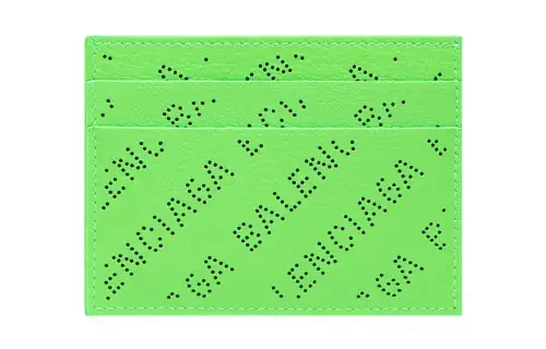 Balenciaga Cash With Cow Leather And Sheepskin Card Holder Card Holder Men's Green