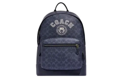 COACH West Artificial Leather Backpack Large Men's Denim Blue & Chalk White