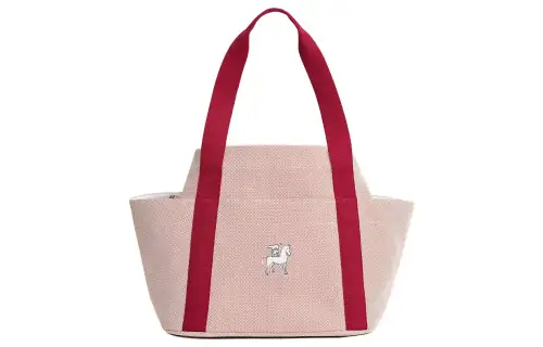 HERMES Cabriole Napp Canvas Cotton Tote Bag, Shopping Bag, Shoulder Bag, Handbag Women's Terracotta Red