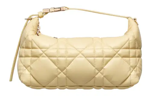 DIOR DiorTravel Calfskin Clutch Medium Women's Light Yellow