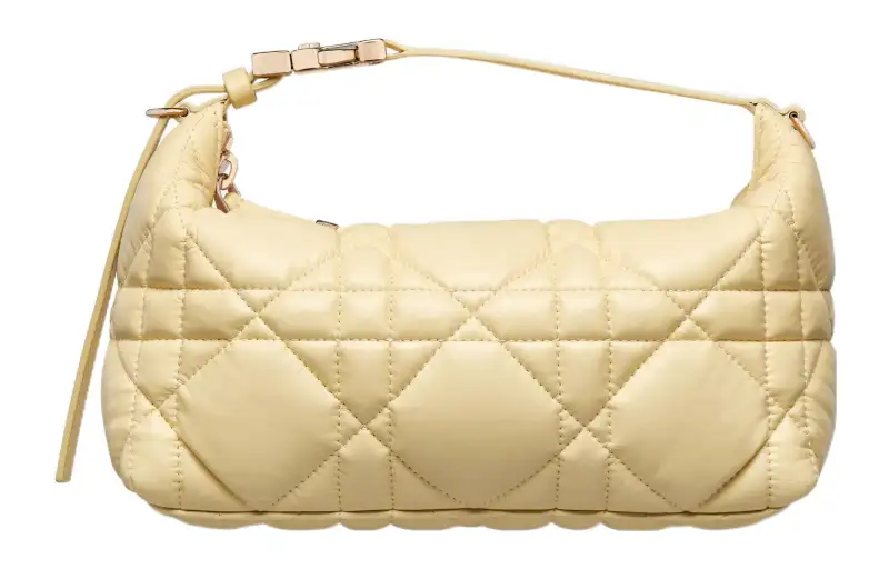 DIOR DiorTravel Calfskin Clutch Medium Women's Light Yellow