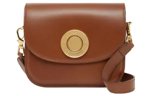 Burberry Elizabeth Calfskin Crossbody Bag, Shoulder Bag Women's Brown