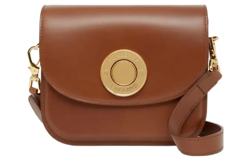 Burberry Elizabeth Calfskin Crossbody Bag, Shoulder Bag Women's Brown