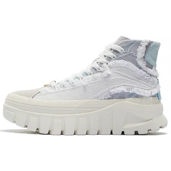 LiNing Wave Casual Shoes Women's High-Top Ice Clear Blue/Microcrystalline Gray/Ivory