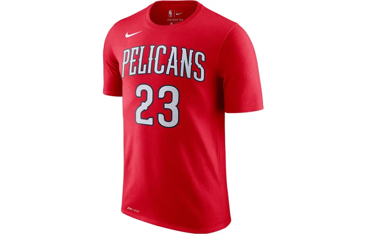 Nike T-Shirts Men's Red Crew Neck Moderate Straight Fit