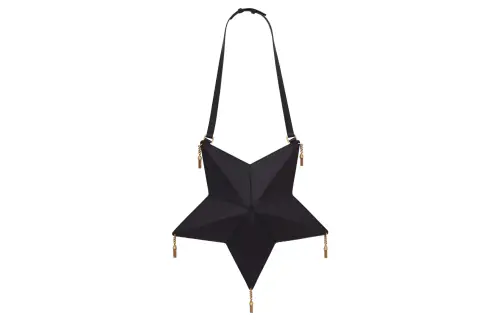 SAINT LAURENT Astro Cow Leather Handbag, Shoulder Bag Women's Black