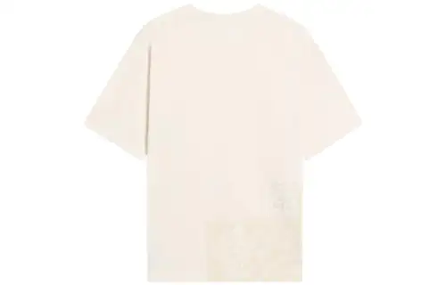 Li Ning Sports Trendy Collection T Shirts Unisex Beige Crew Neck Moderate Straight Fit