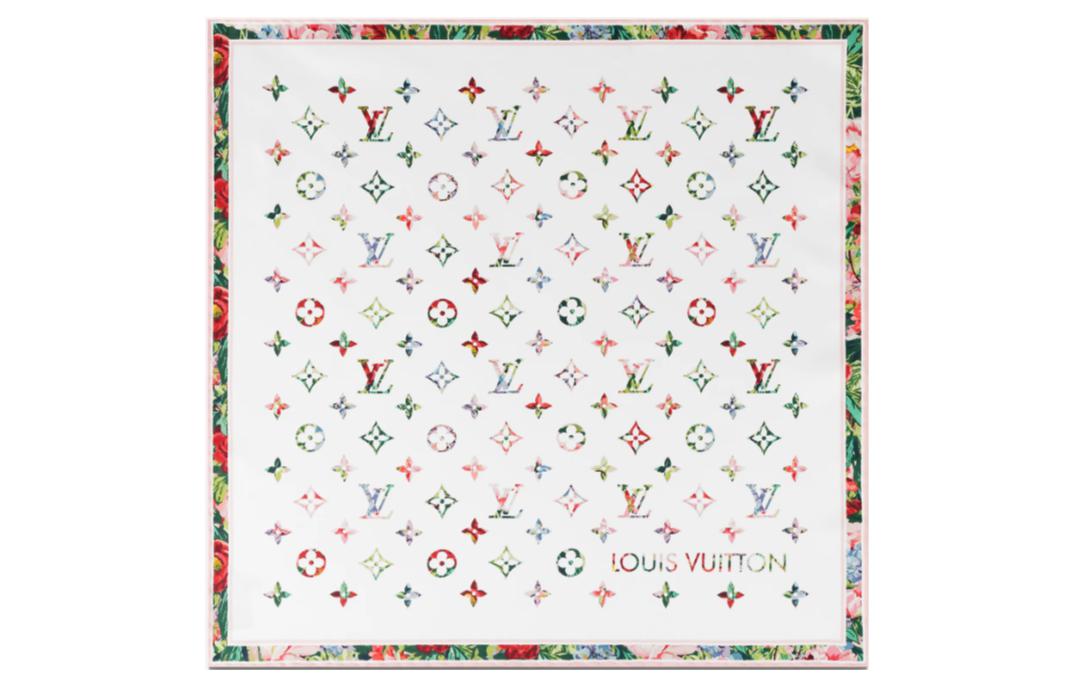 LOUIS VUITTON Mulberry Silk Scarves Women's