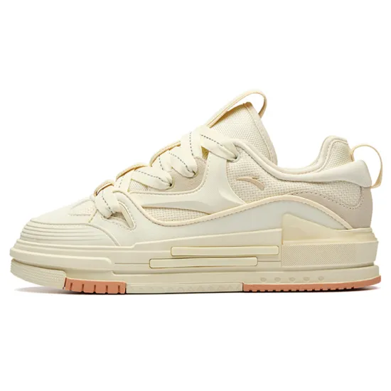 ANTA Bump Skateboard Shoes Women's Low-Top Light Beige