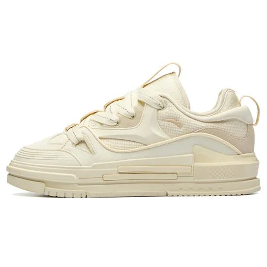 ANTA Bump Skateboard Shoes Men Low-Top Light Beige