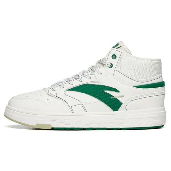 ANTA Street Play Series Skateboard Shoes Women's High-Top White/Green