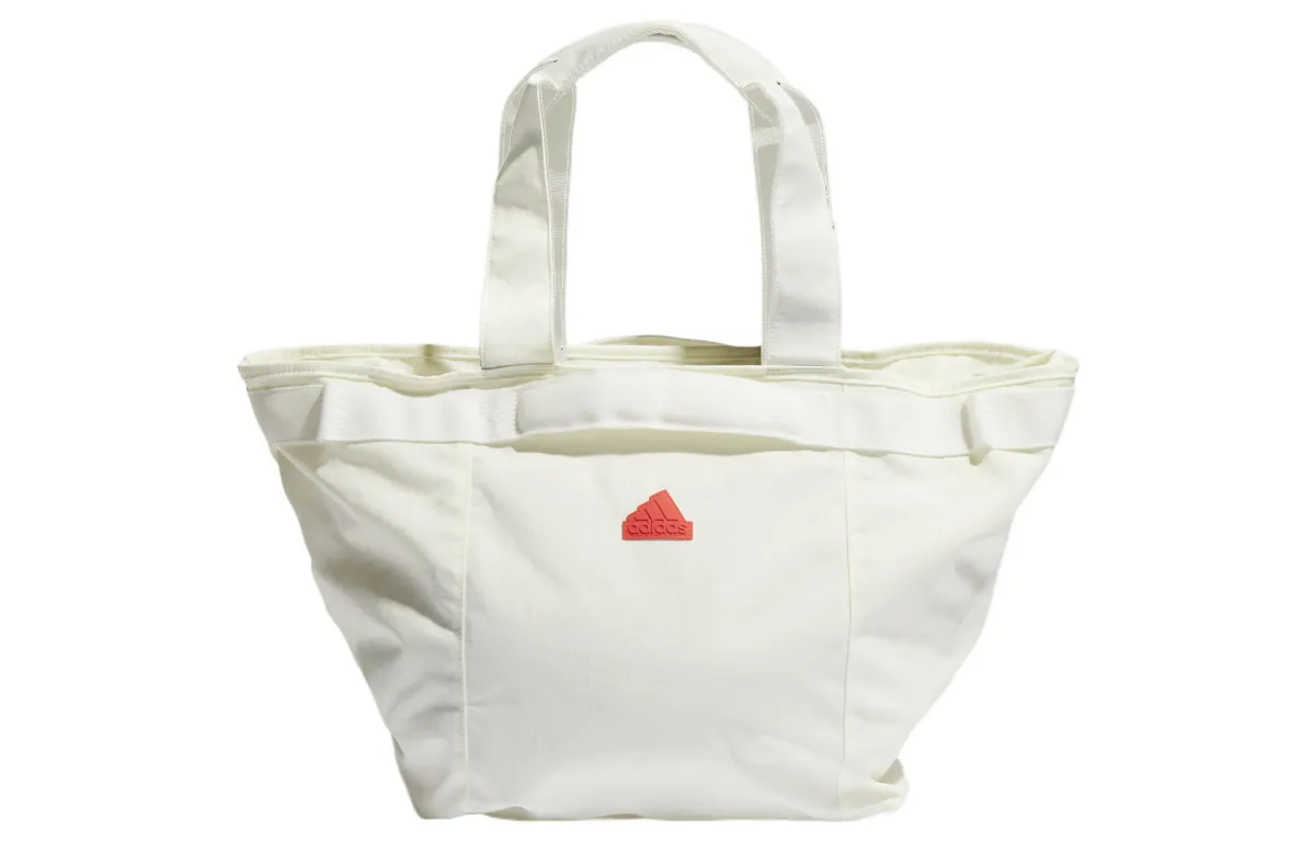 Adidas Polyamide Sports Bag, Tote Bag, Shopping Bag, Shoulder Bag, Handbag Regular Unisex White