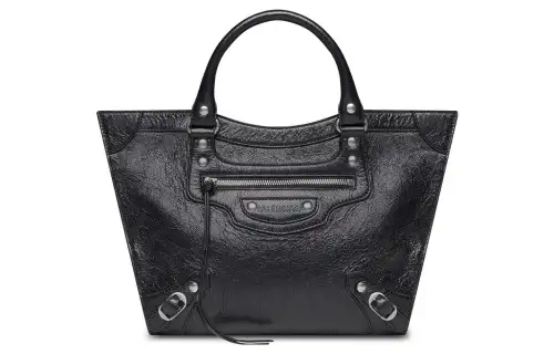 Balenciaga Neo Classic Lambskin Tote Bag, Shopping Bag, Shoulder Bag, Crossbody Bag, Handbag Medium Women's Black