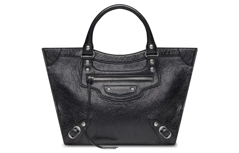 Balenciaga Neo Classic Lambskin Tote Bag, Shopping Bag, Shoulder Bag, Crossbody Bag, Handbag Medium Women's Black