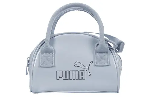 PUMA Patent Leather Shoulder Bag, Crossbody Bag, Handbag Regular Women's Blue