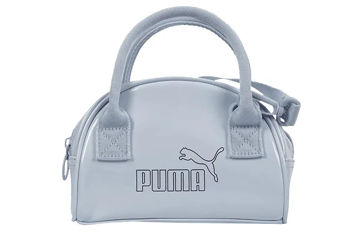 PUMA Patent Leather Shoulder Bag, Crossbody Bag, Handbag Regular Women's Blue
