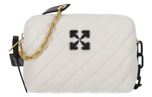 OFF WHITE Leather Crossbody Bag, Shoulder Bag Women's White