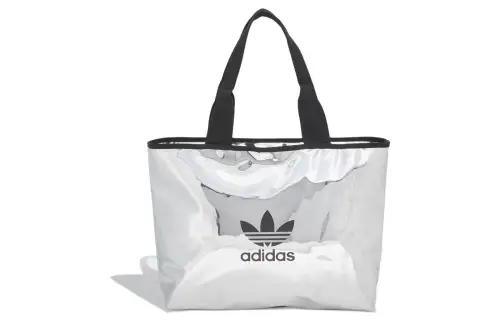 Adidas Originals Trefoil Fabric, Polyester Tote Bag, Shopping Bag, Handbag, Shoulder Bag Women's Liquid Silver