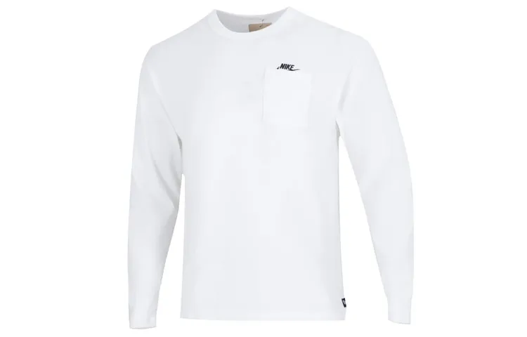 Nike T-Shirts Men's White Crew Neck Moderate Straight Fit