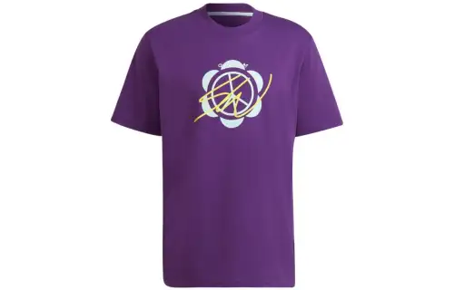 Adidas Originals Adidas X Sean Witherspoen T Shirts Men's Purple Crew Neck Moderate Straight Fit