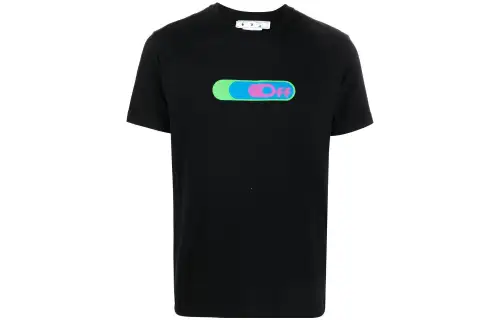 OFF WHITE Weed Logo Print T Shirt