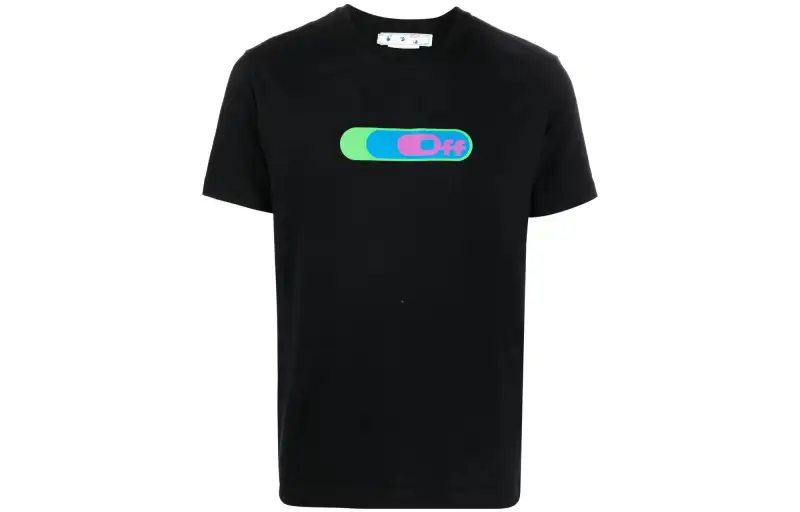 OFF WHITE Weed Logo Print T Shirt