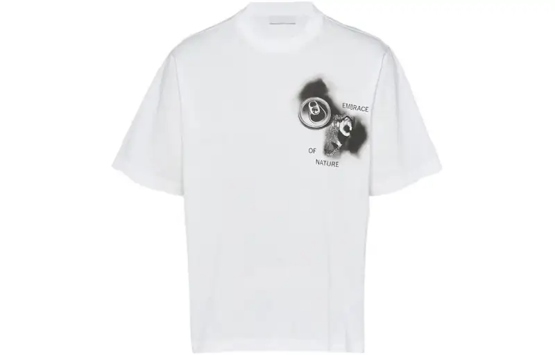 PRADA T Shirts Men's White Crew Neck Moderate