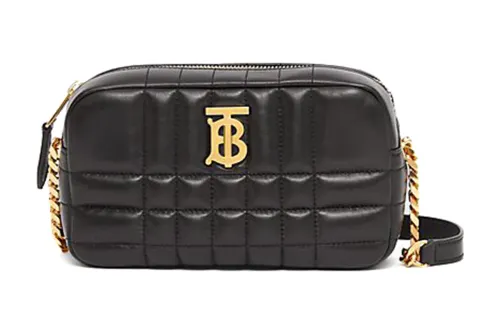 Burberry Quilted Leather Mini Lola Camera Bag Black/Gold tone