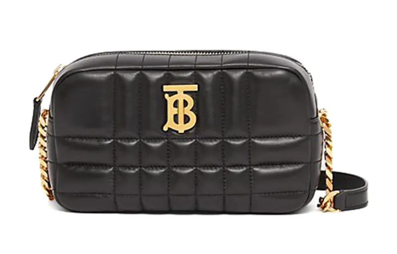 Burberry Quilted Leather Mini Lola Camera Bag Black/Gold tone
