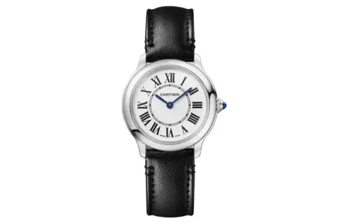 Cartier, quartz universal women's watch, white dial, case stainless steel, watch strap, quartz mechanism, 29mm, material