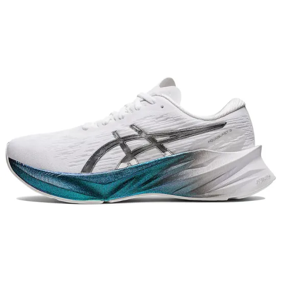 Asics Women's Novablast 3 Platinum 'White Metallic Blue'