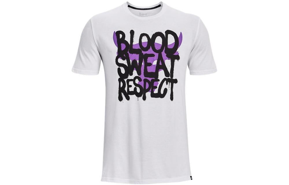 Under Armour Crew Neck Fitted Straight Fit Short Sleeved T Shirt Men's White